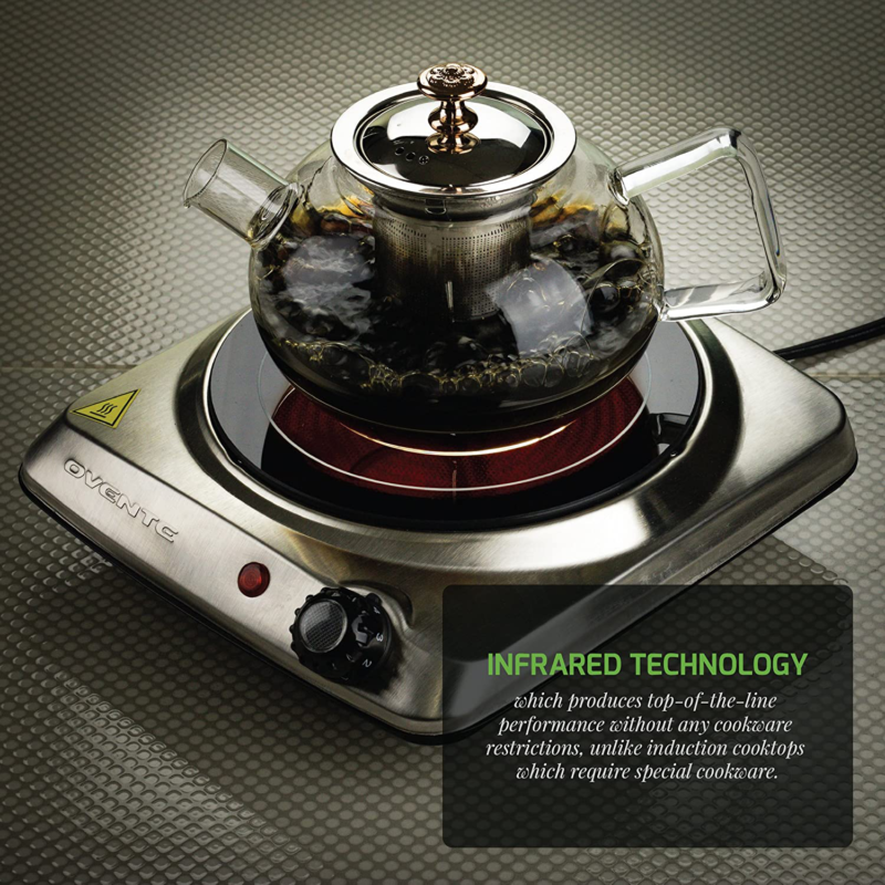 Portable Electric Cook Top Single Burner Infrared Plate Cooking Cookware Stove - Fresh Stock Dated December 2025