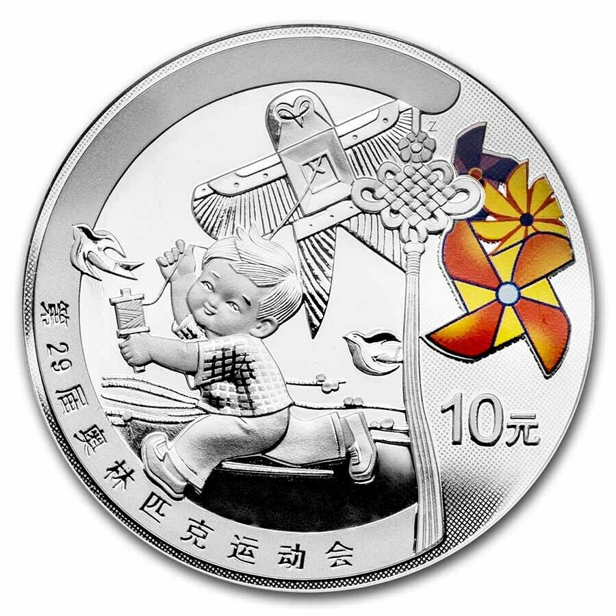 2008 China Silver ¥10 Olympic Games - Kite Flying PF-70 NGC - SKU#236941 - Fresh Stock Dated February 2026