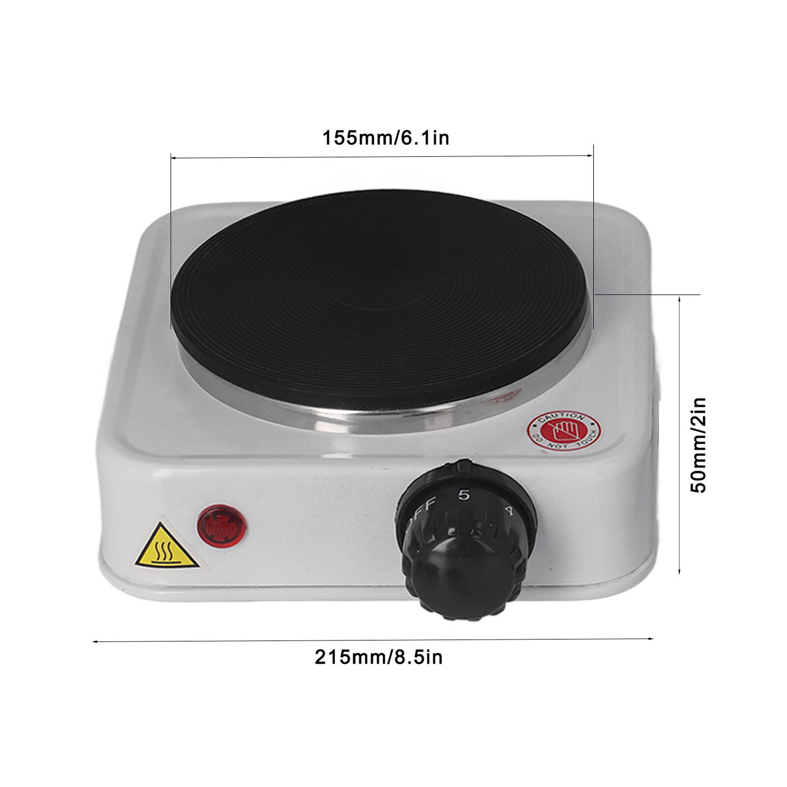 Electric Stove 500W Compact Portable Single Electric Hob Hot Plate Cooktop Fo BS - Fresh Stock Dated February 2026