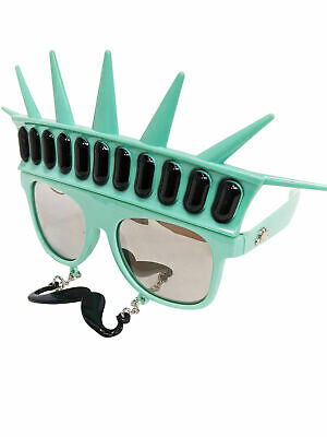 Statue Of Liberty Sunstache Sunglasses USA Sun Glasses Costume Novelty - Fresh Stock Dated December 2025