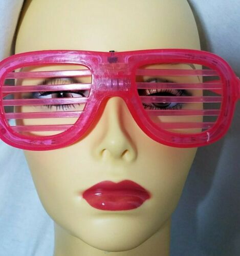 Pink Plastic Disco Light Up Glasses Three Settings Fun - Fresh Stock Dated February 2026