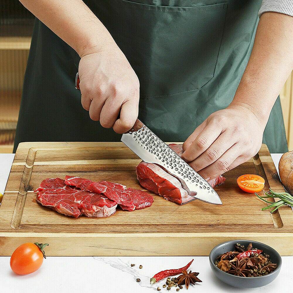 Sunnecko 8-Inch Chef Knife - Hammered Series - German stainless steel USA Stock - Fresh Stock Dated January 2026