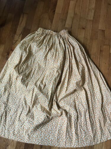 Vintage floral calico handmade skirt cottage core Prairie Boho Orange Flowers - Fresh Stock Dated December 2025