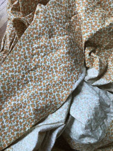 Vintage floral calico handmade skirt cottage core Prairie Boho Orange Flowers - Fresh Stock Dated December 2025