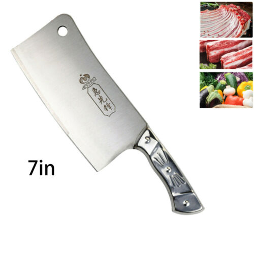 Kitchen 7“ Cleaver Knife Chopper Butcher  Stainless Steel for Home Restaurant - Fresh Stock Dated December 2025