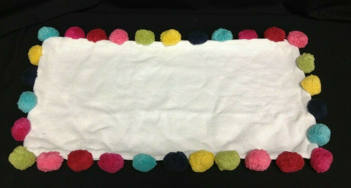 Pottery Barn Teen PB TEEN Pom Pom Organic Cotton Pillow Cover 12x24 Multi Poms - Fresh Stock Dated January 2026