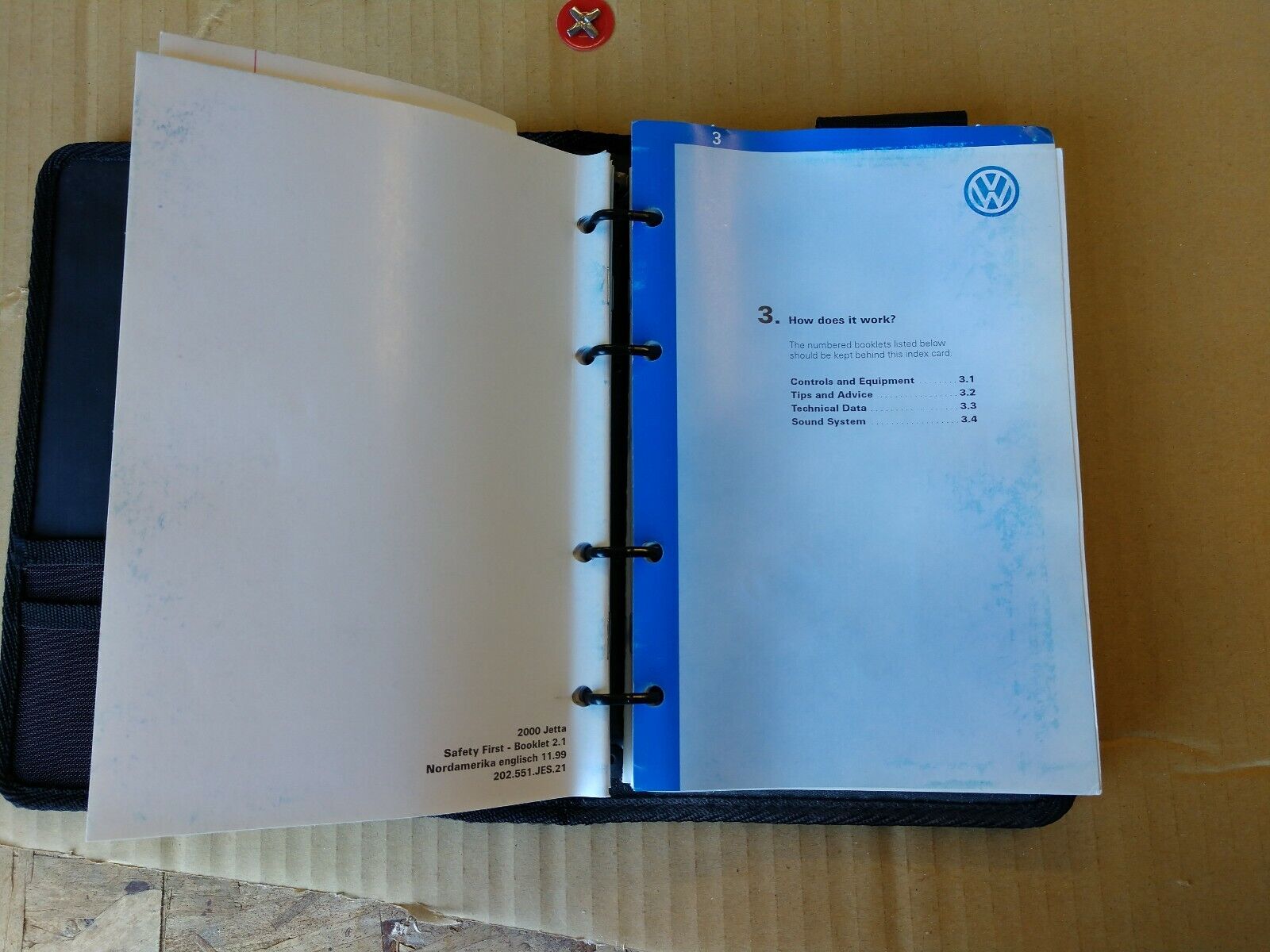 2000 VW JETTA MK4 - 2000 OWNERS MANUAL - Fresh Stock Dated February 2026