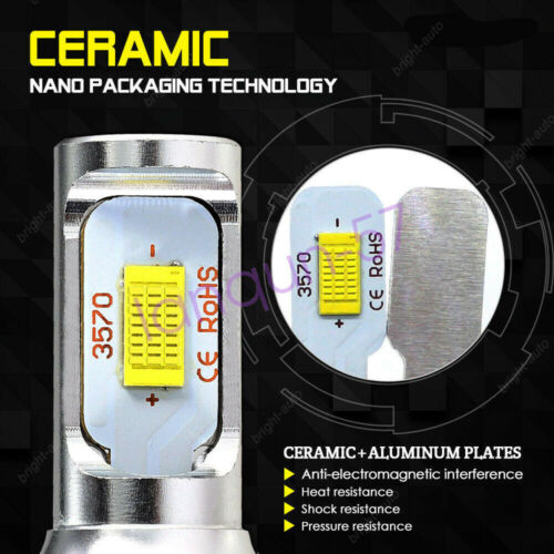 For Yamaha YZF-R6 2003-2015 YZF-R1 2007-2014 LED Headlight H7 Bulbs 6000K White - Fresh Stock Dated February 2026