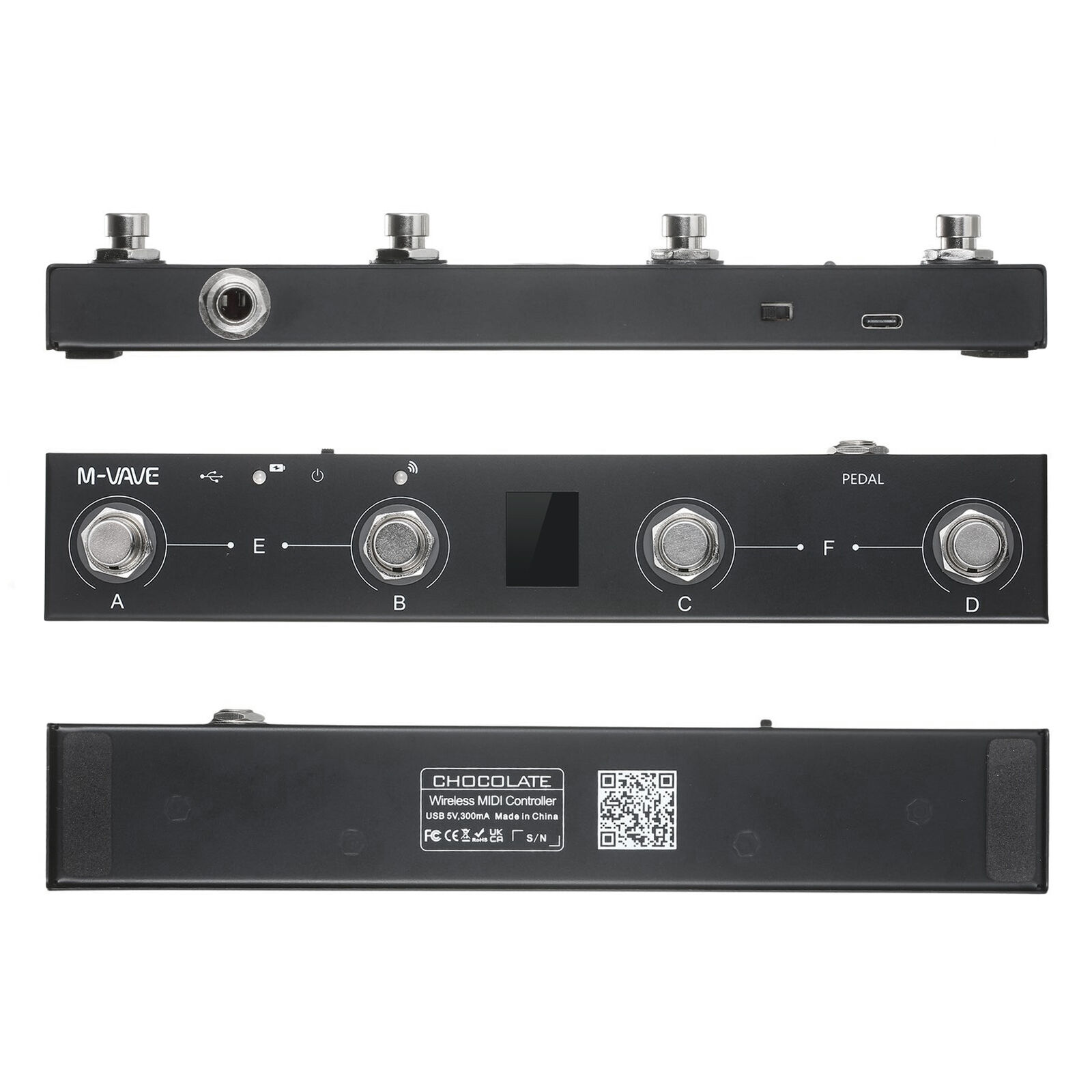 BT Wireless MIDI Controller Rechargeable 4 Buttons Portable MIDI Foot Controller - Fresh Stock Dated February 2026