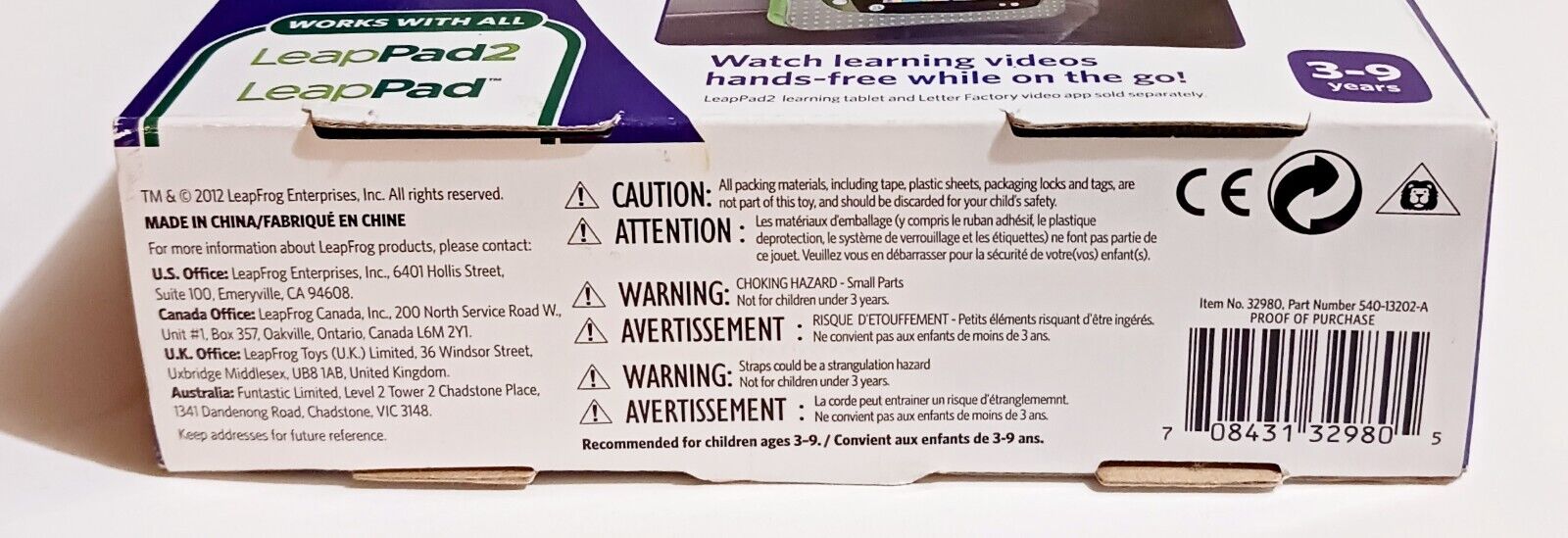 Leap Frog Accessories Leap Pad Explorer 1 & 2 Video Display Case - Fresh Stock Dated February 2026