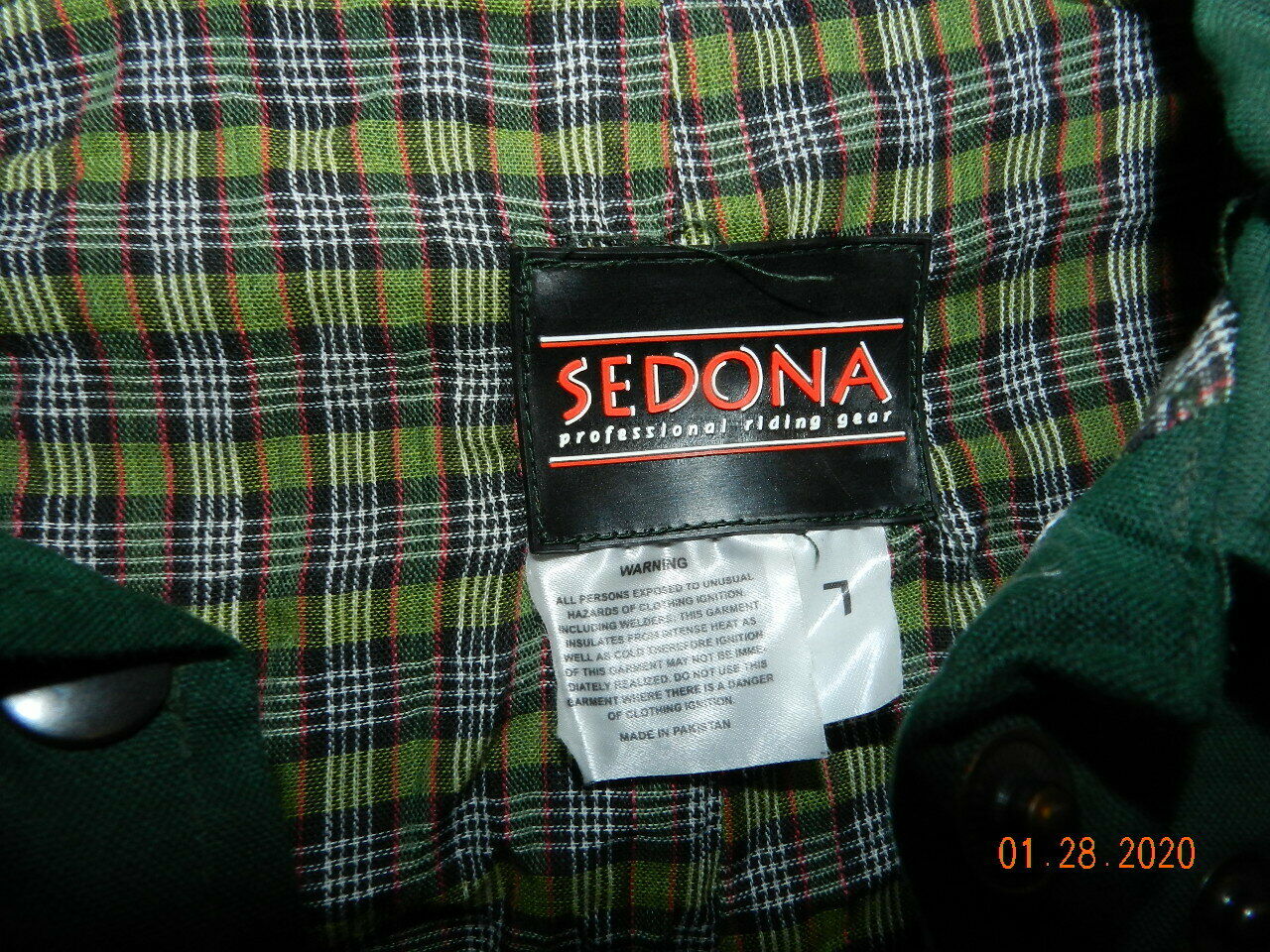 Sedona Professional Riding Gear Australian wax coat Full length green L Mens - Fresh Stock Dated December 2025