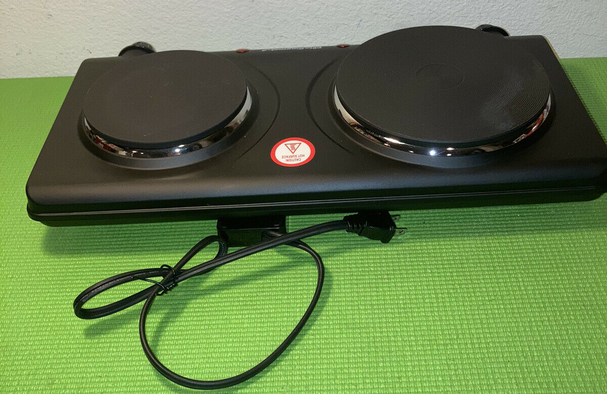 Elite Gourmet By Maxi-Matic Countertop Electric Hot Burner Double With Control ￼ - Fresh Stock Dated February 2026
