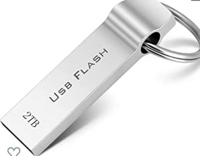 USB 3.0 Flash Drive 2TB USB High-Speed Thumb Drive Waterproof Memory Stick Metal - Fresh Stock Dated February 2026