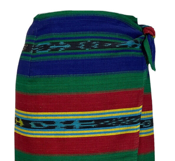 Central Falls Vintage Womens Skirt Medium Red Blue Aztec Southwest Modest Wrap - Fresh Stock Dated March 2026