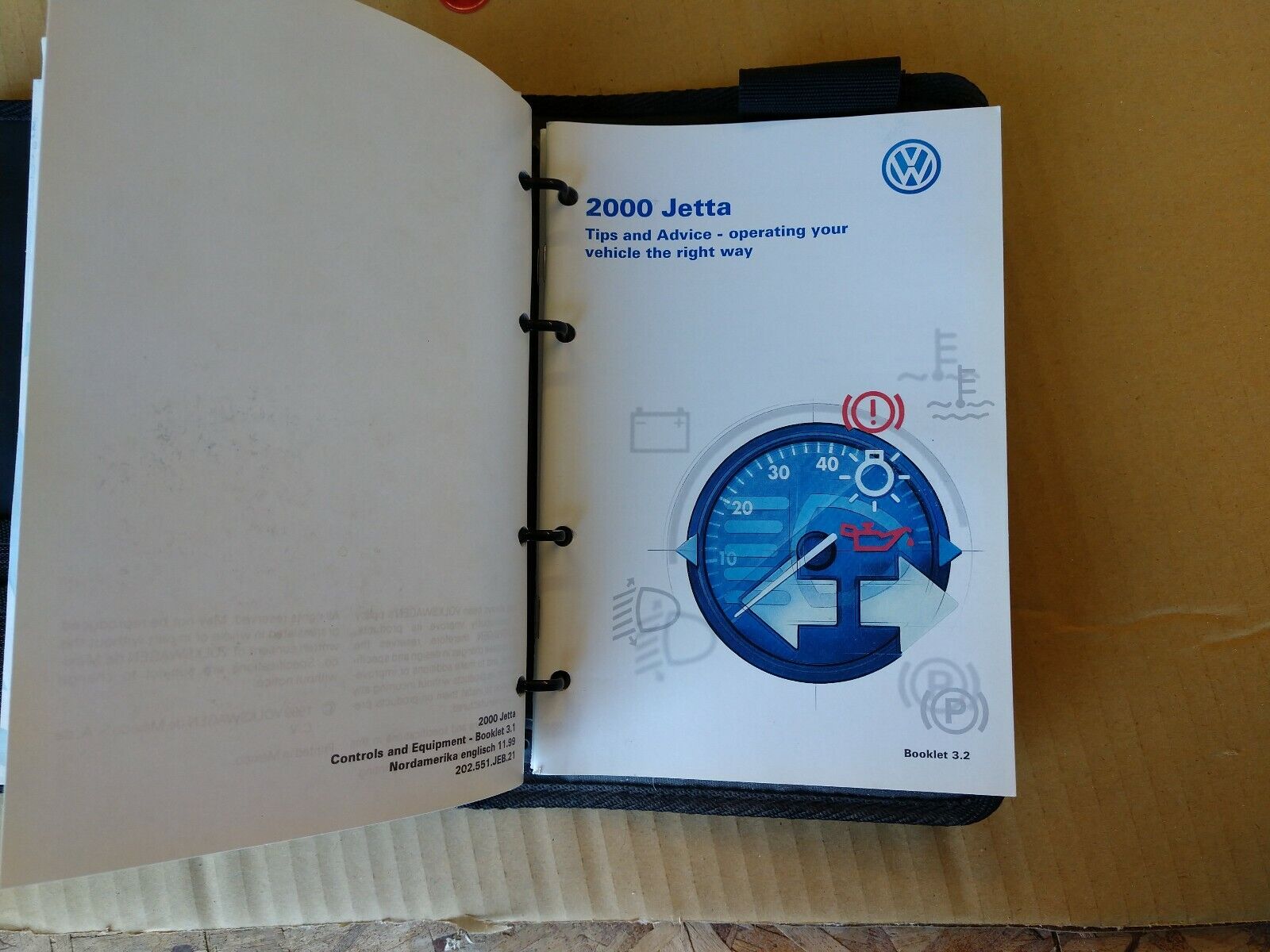 2000 VW JETTA MK4 - 2000 OWNERS MANUAL - Fresh Stock Dated February 2026