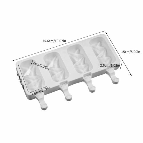 DIY Kitchen Tool Silicone Ice Cream Cake Mold Ice Lolly Baking Frozen Mould Tray - Fresh Stock Dated February 2026