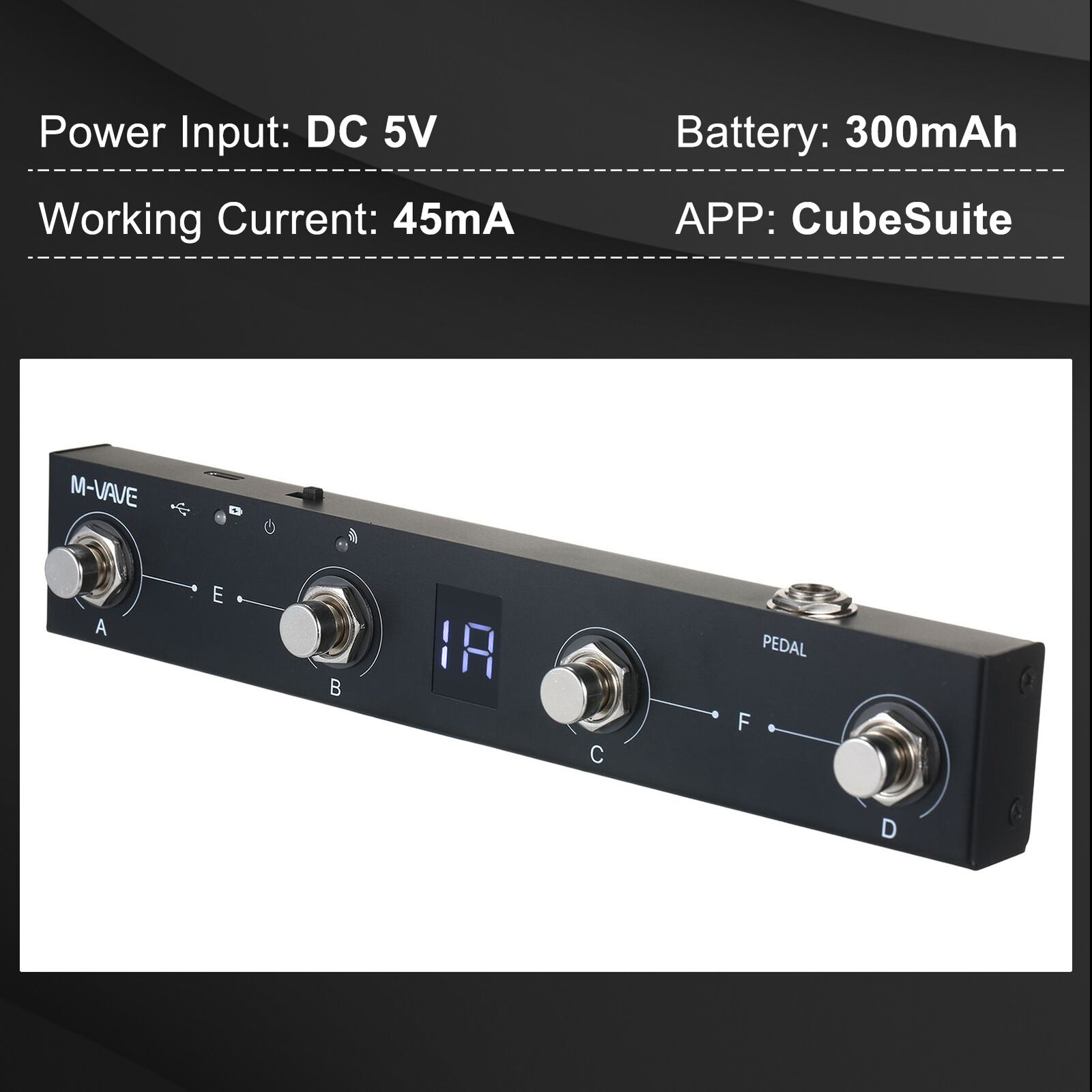 BT Wireless MIDI Controller Rechargeable 4 Buttons Portable MIDI Foot Controller - Fresh Stock Dated February 2026