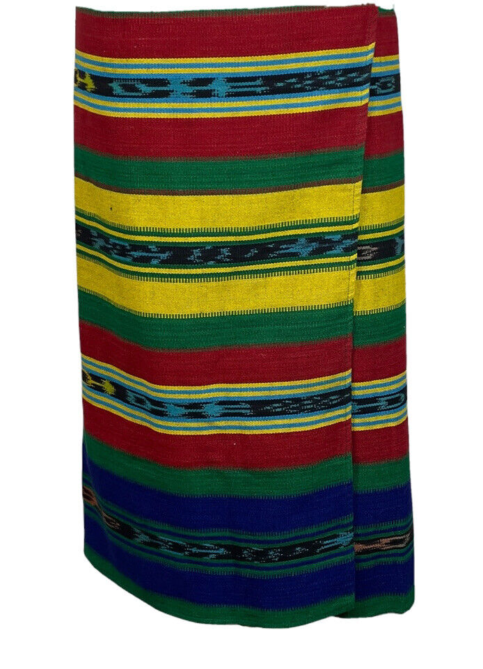 Central Falls Vintage Womens Skirt Medium Red Blue Aztec Southwest Modest Wrap - Fresh Stock Dated March 2026