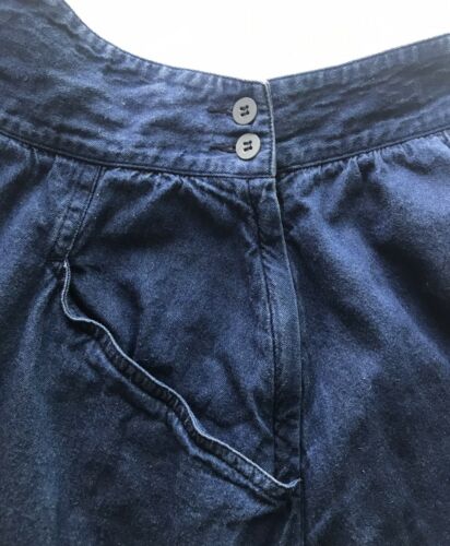 Vintage 80’s Jean Skirt Closes w/Zipper, Buttons on Side - Fresh Stock Dated February 2026