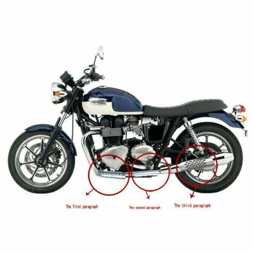 1X Fit Motorcycle Black+Hole Exhaust Pipe Heat Shield Cover Heel Guard Protector - Fresh Stock Dated February 2026