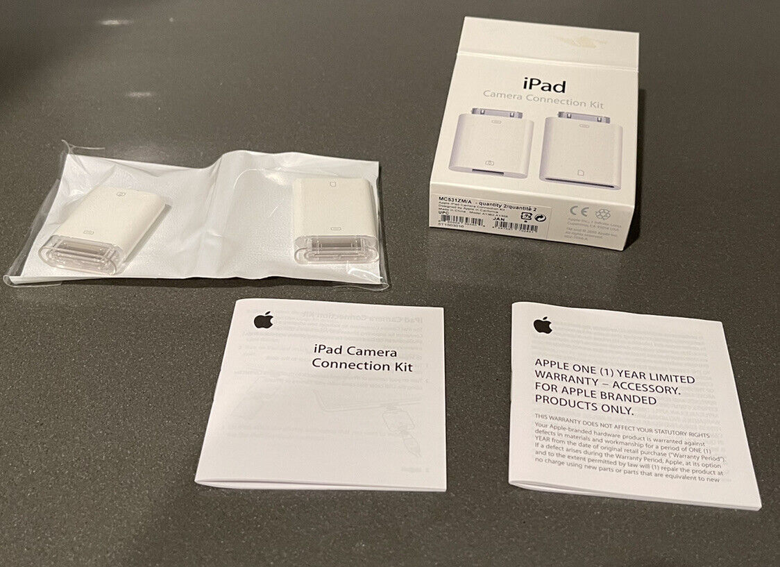 Original Apple iPad Camera Connection Kit (30-Pin) - MC531ZM/A - A1358, A1362 - Fresh Stock Dated February 2026