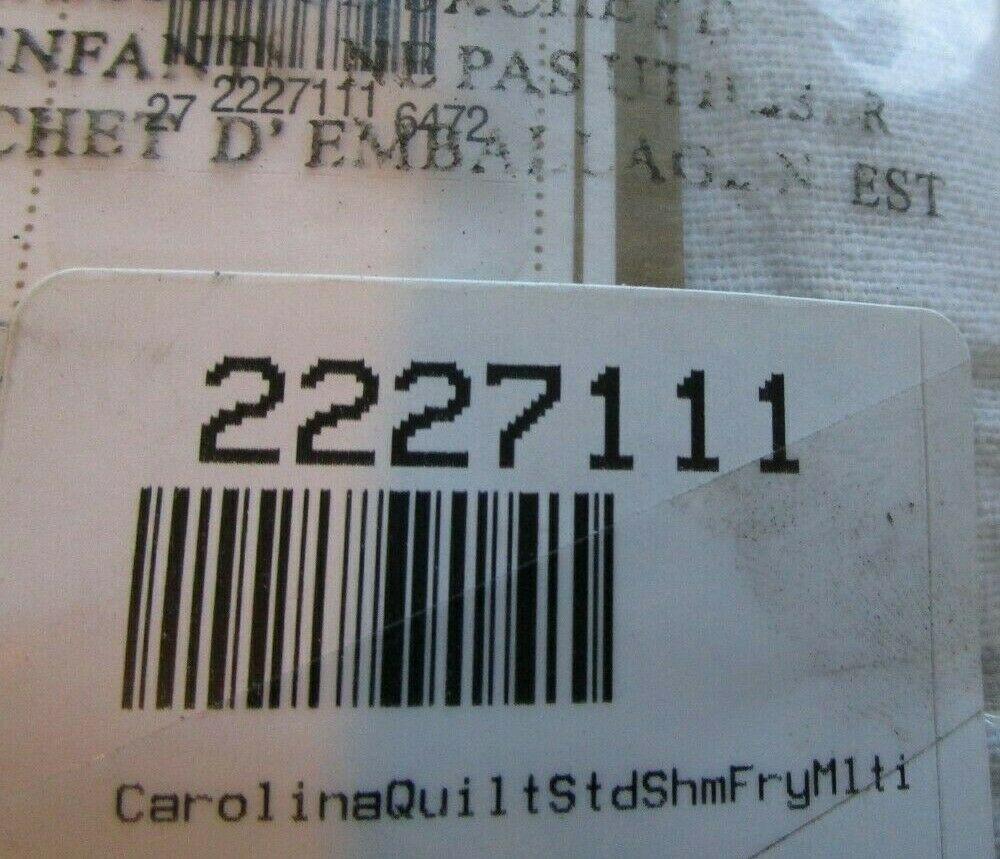 1 Pottery Barn Teen Carolina Patchwork  standard sham quilted New - Fresh Stock Dated December 2025