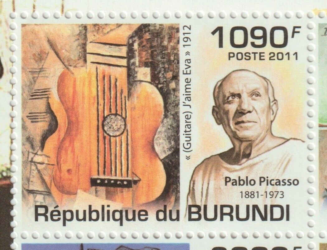 Burundi 2011 Souvenir sheet #950 Pablo Picasso - MNH - Fresh Stock Dated December 2025