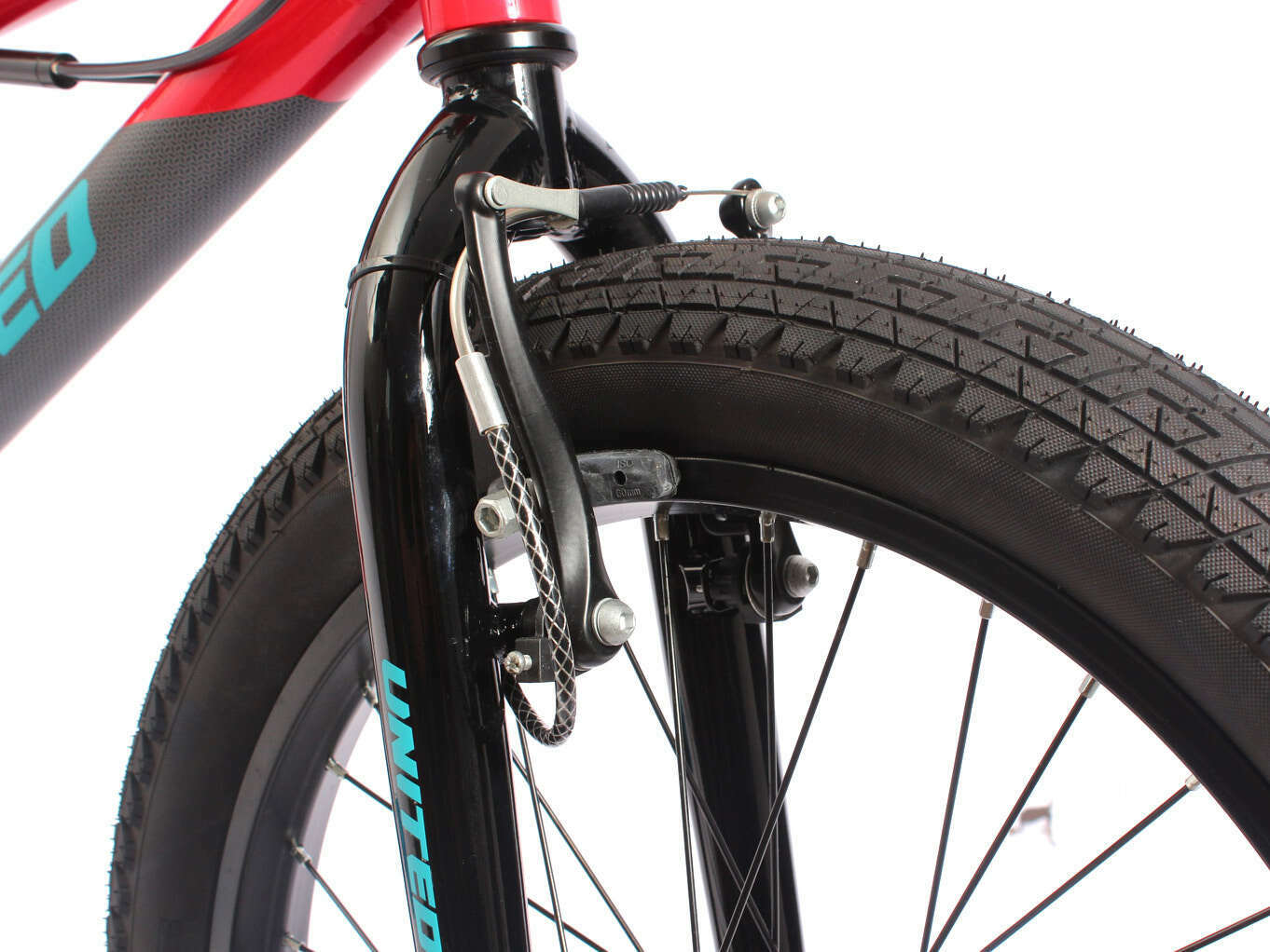 KHE BMX Bike United Roouse Red-Black 20 Inches With Rotor Only 25.7lbs - Fresh Stock Dated February 2026