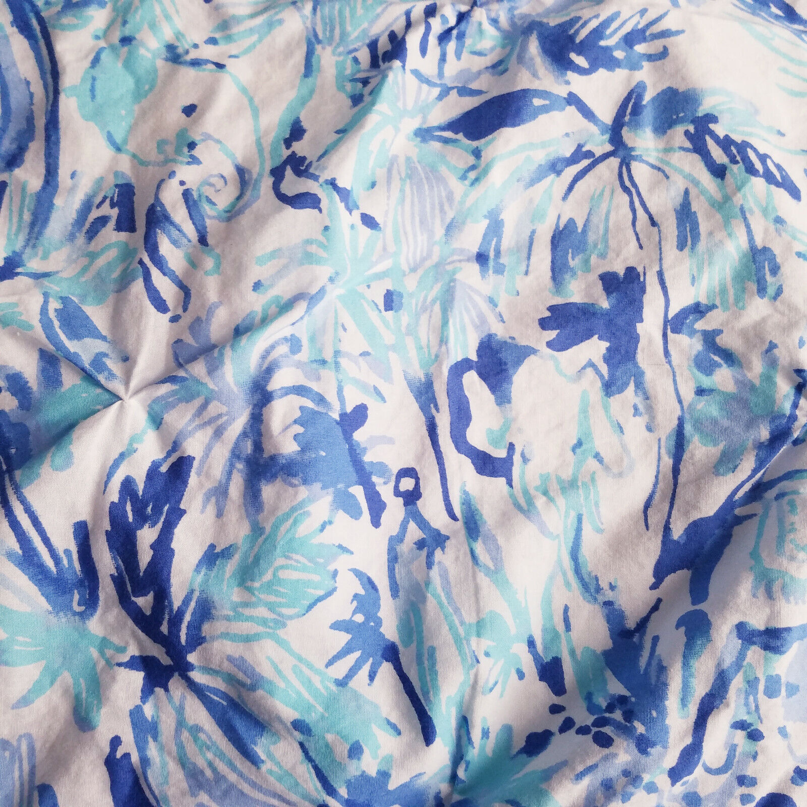 Pottery Barn Teen Lilly Pulitzer Elephant Appeal Euro Sham Ikat Blue Gold - Fresh Stock Dated February 2026