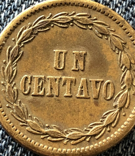 1877 Un Centavo Dominican Republic Very Nice Coin B1 - Fresh Stock Dated December 2025