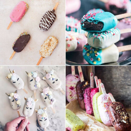 Ice Cream Molds Popsicle Molds Silicone 4 Cavities Homemade Maker Oval Mold USA - Fresh Stock Dated December 2025