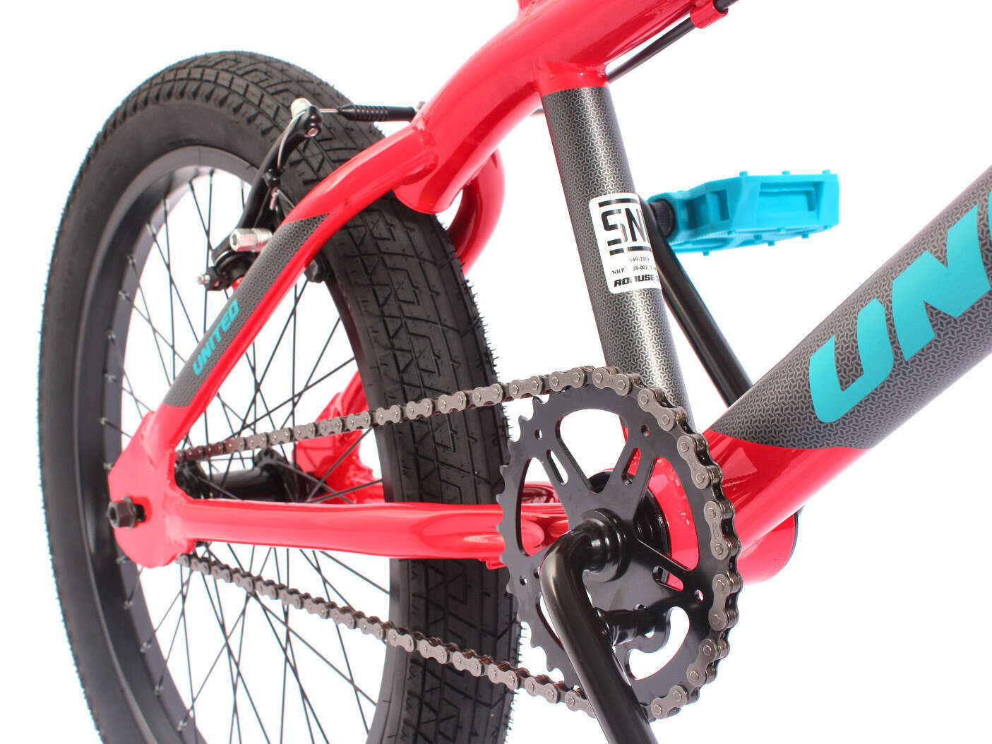 KHE BMX Bike United Roouse Red-Black 20 Inches With Rotor Only 25.7lbs - Fresh Stock Dated February 2026