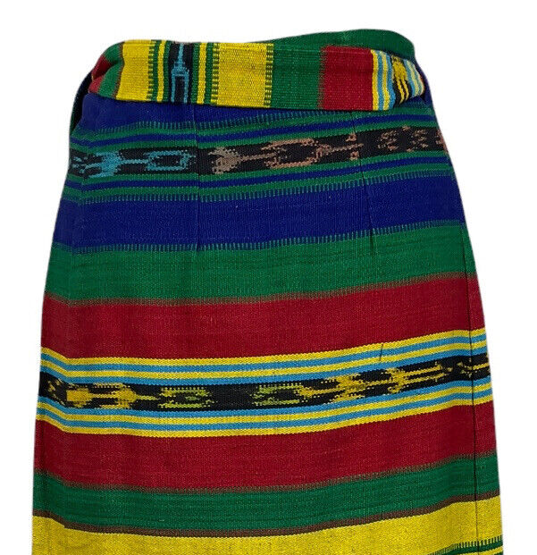 Central Falls Vintage Womens Skirt Medium Red Blue Aztec Southwest Modest Wrap - Fresh Stock Dated March 2026