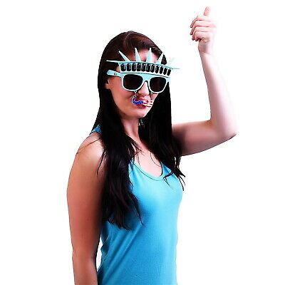 Statue Of Liberty Sunstache Sunglasses USA Sun Glasses Costume Novelty - Fresh Stock Dated December 2025