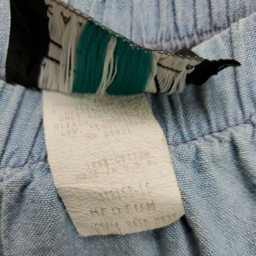 Vintage Western Prairie Tiered Ruffle Long Blue Chambray Skirt Sz Medium Fritzi - Fresh Stock Dated February 2026