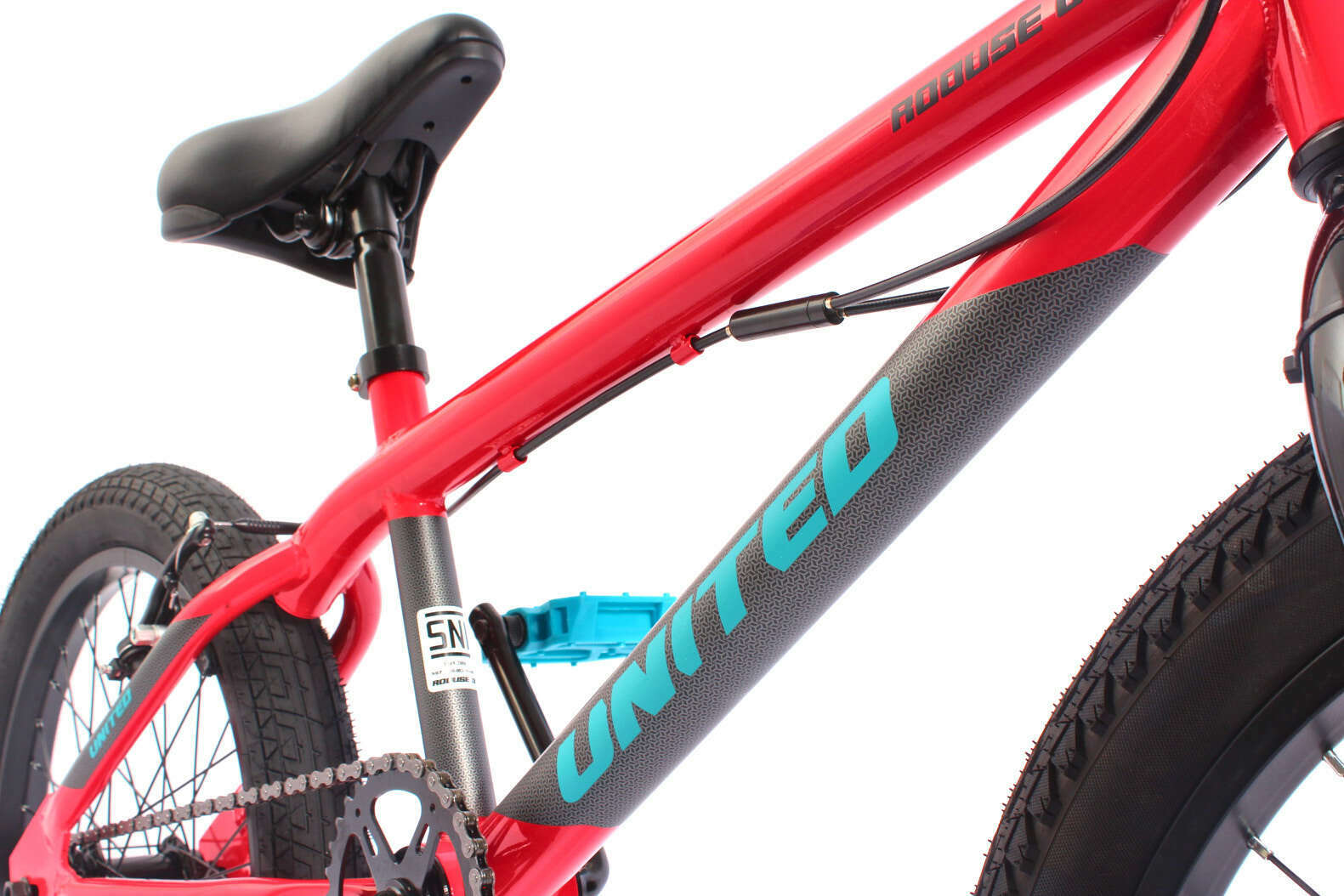 KHE BMX Bike United Roouse Red-Black 20 Inches With Rotor Only 25.7lbs - Fresh Stock Dated February 2026