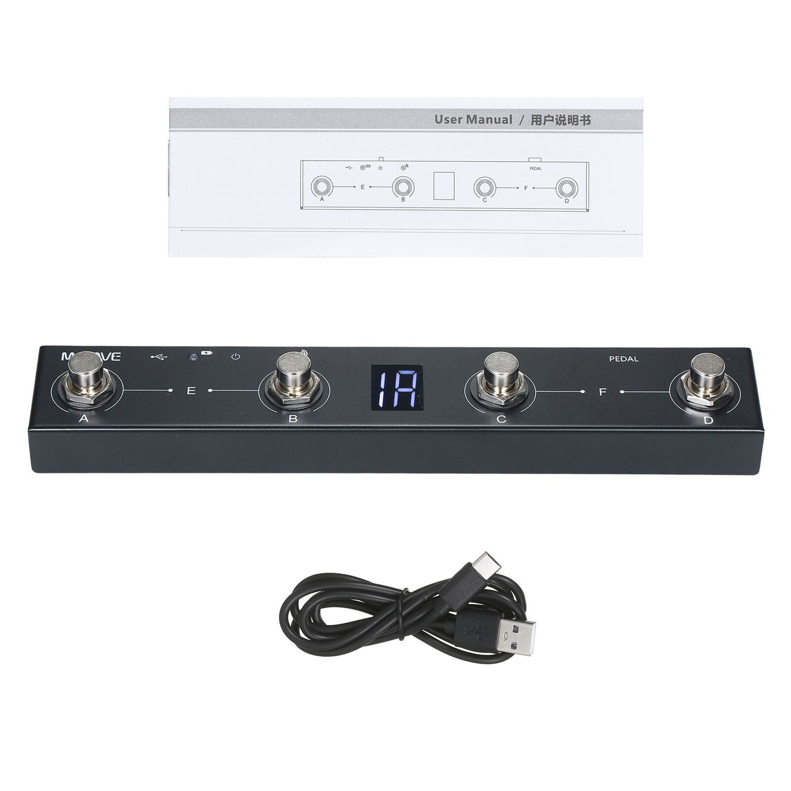 BT Wireless MIDI Controller Rechargeable 4 Buttons Portable MIDI Foot Controller - Fresh Stock Dated February 2026