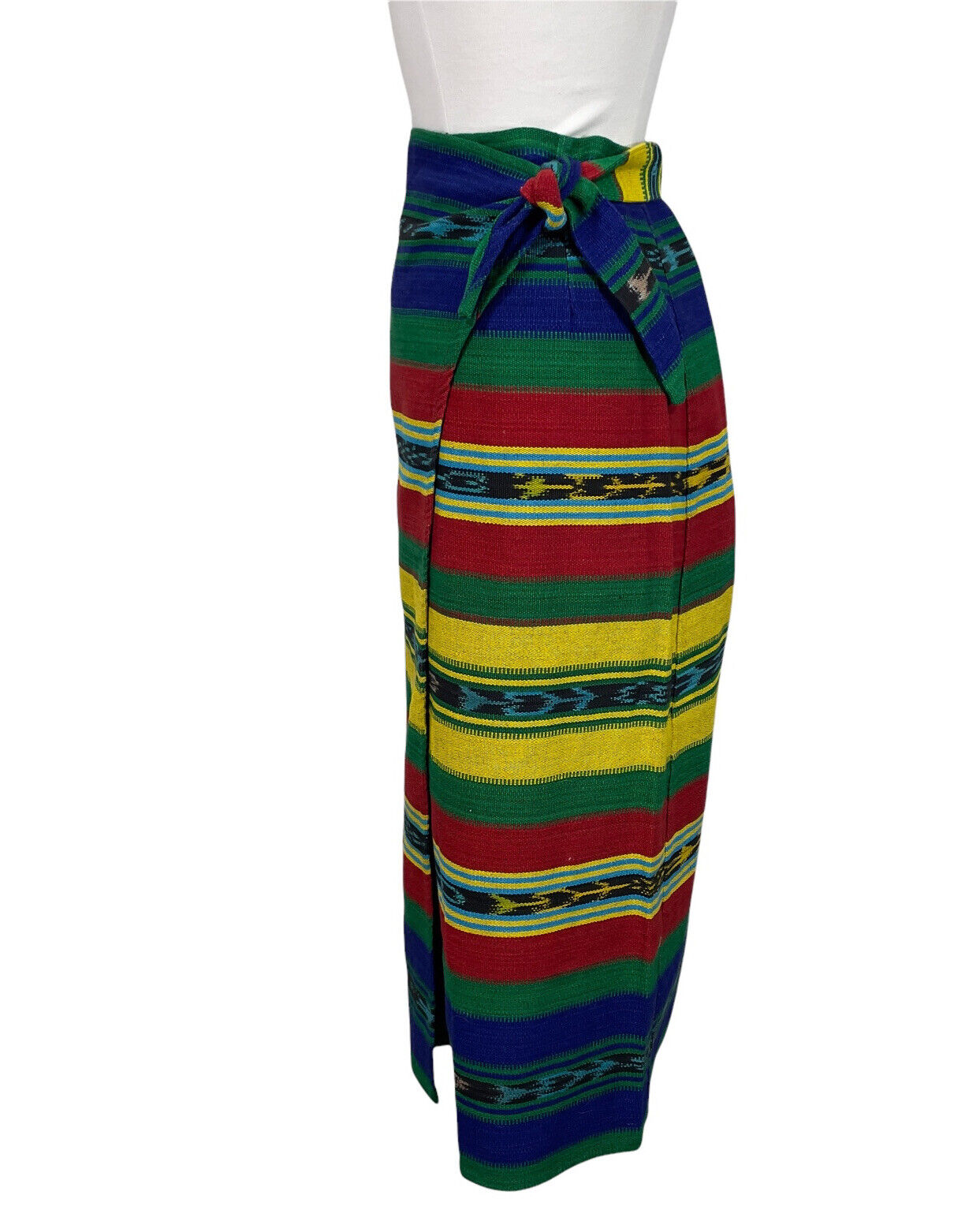 Central Falls Vintage Womens Skirt Medium Red Blue Aztec Southwest Modest Wrap - Fresh Stock Dated March 2026