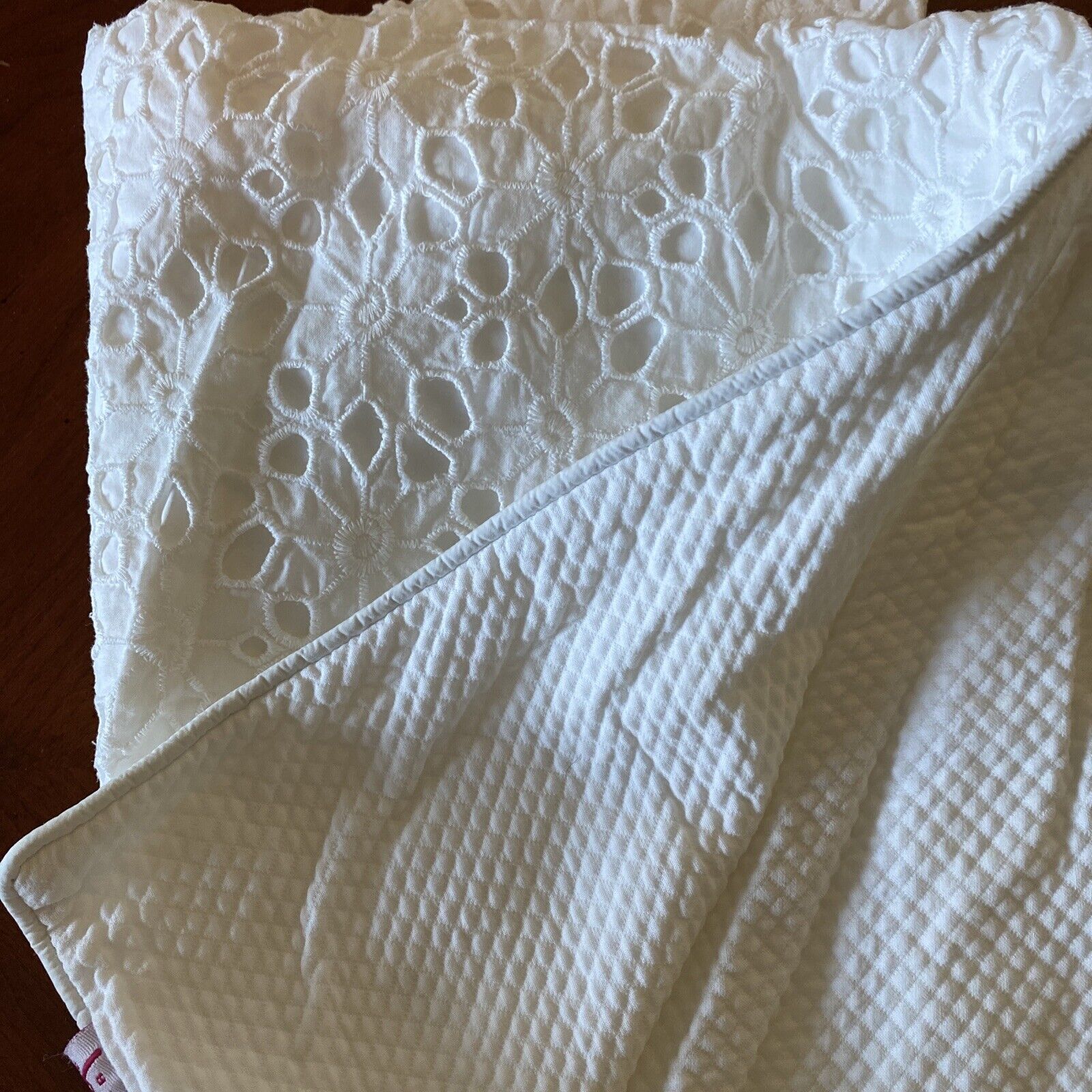 Pottery Barn Lilly Pulitzer Floral Eyelet Standard Sham White NWT - Fresh Stock Dated February 2026