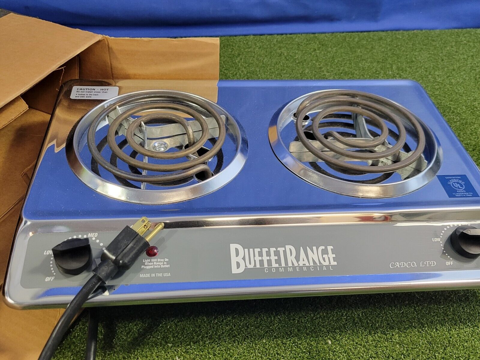 Cadco BRC-D1 Commercial Buffet Range Two Burner Portable New - Fresh Stock Dated February 2026