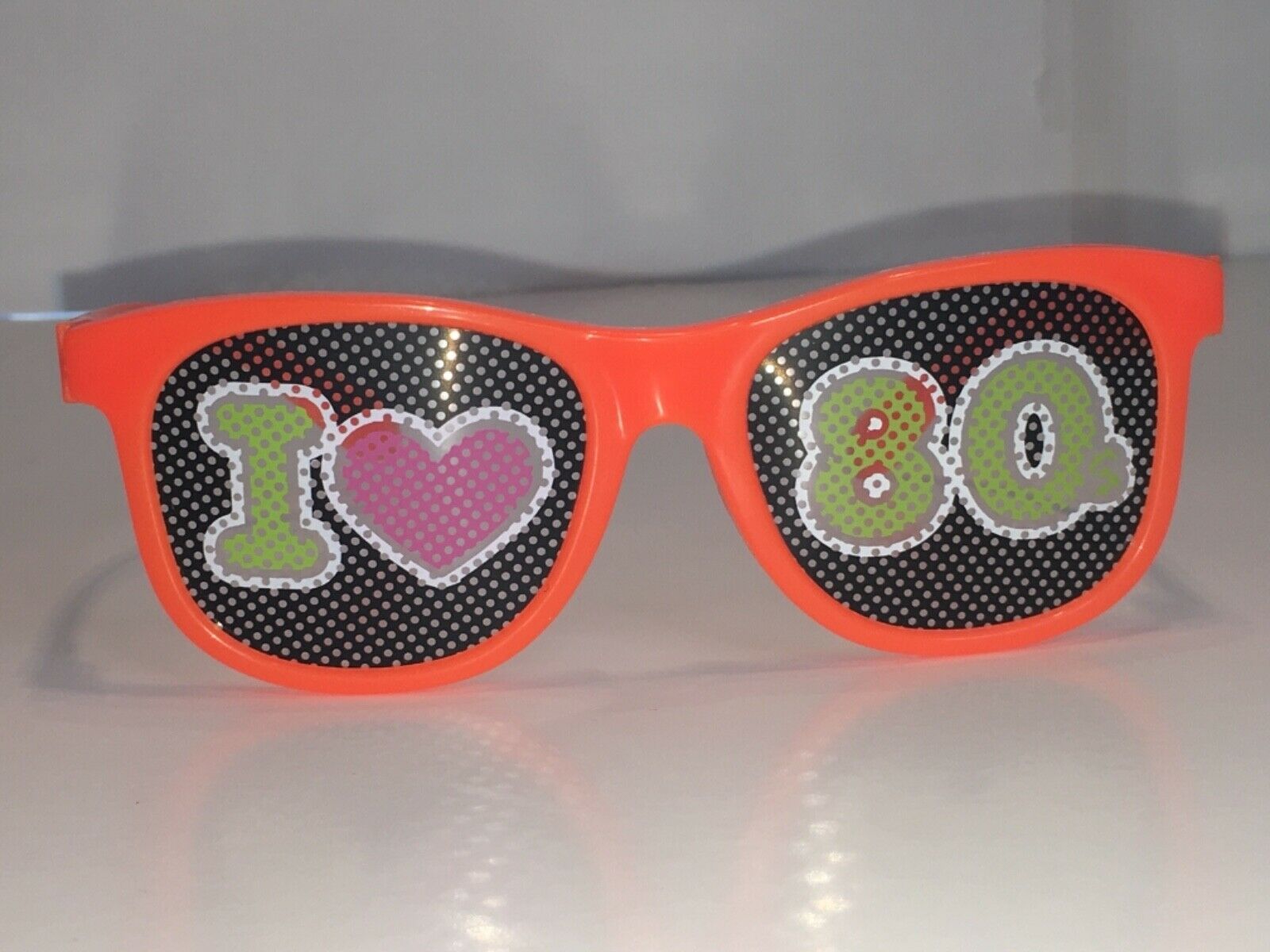 I LOVE THE 80’S Sunglasses with Case Shutter Shades Funky Party Retro I ❤️ 1980 - Fresh Stock Dated February 2026
