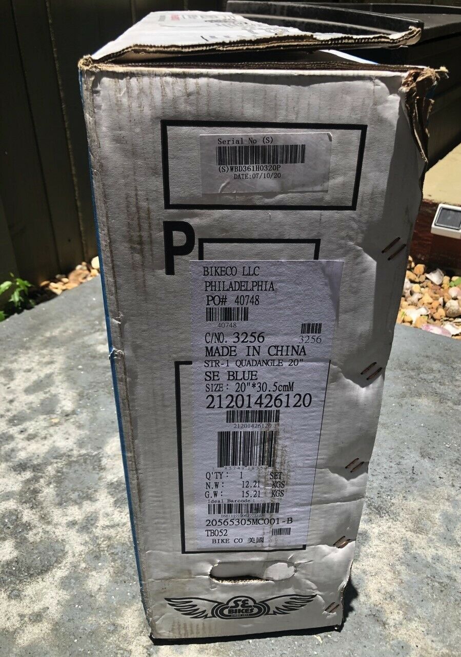 Brand new 2020 SE Racing STR-1 quadangle 20' BMX bike limited ed. HTF Rad Plate - Fresh Stock Dated December 2025