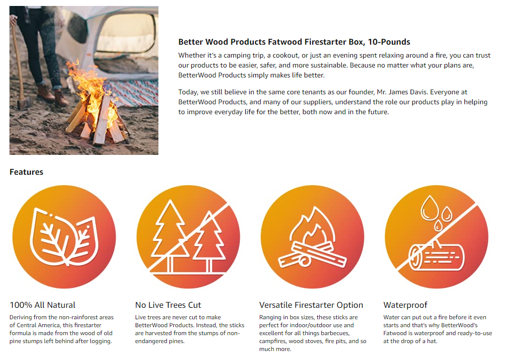 Better Wood Products Fatwood Firestarter Box, 10-Pounds - Fresh Stock Dated December 2025