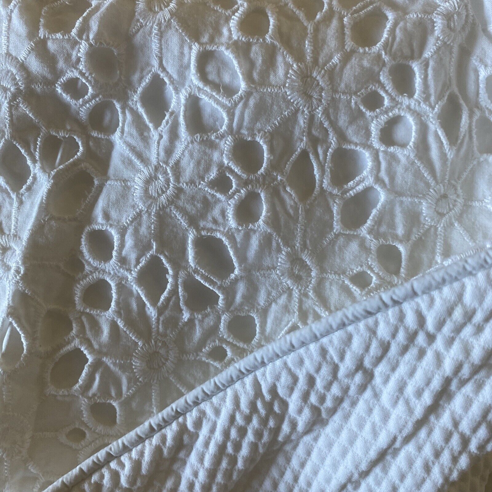 Pottery Barn Lilly Pulitzer Floral Eyelet Standard Sham White NWT - Fresh Stock Dated February 2026