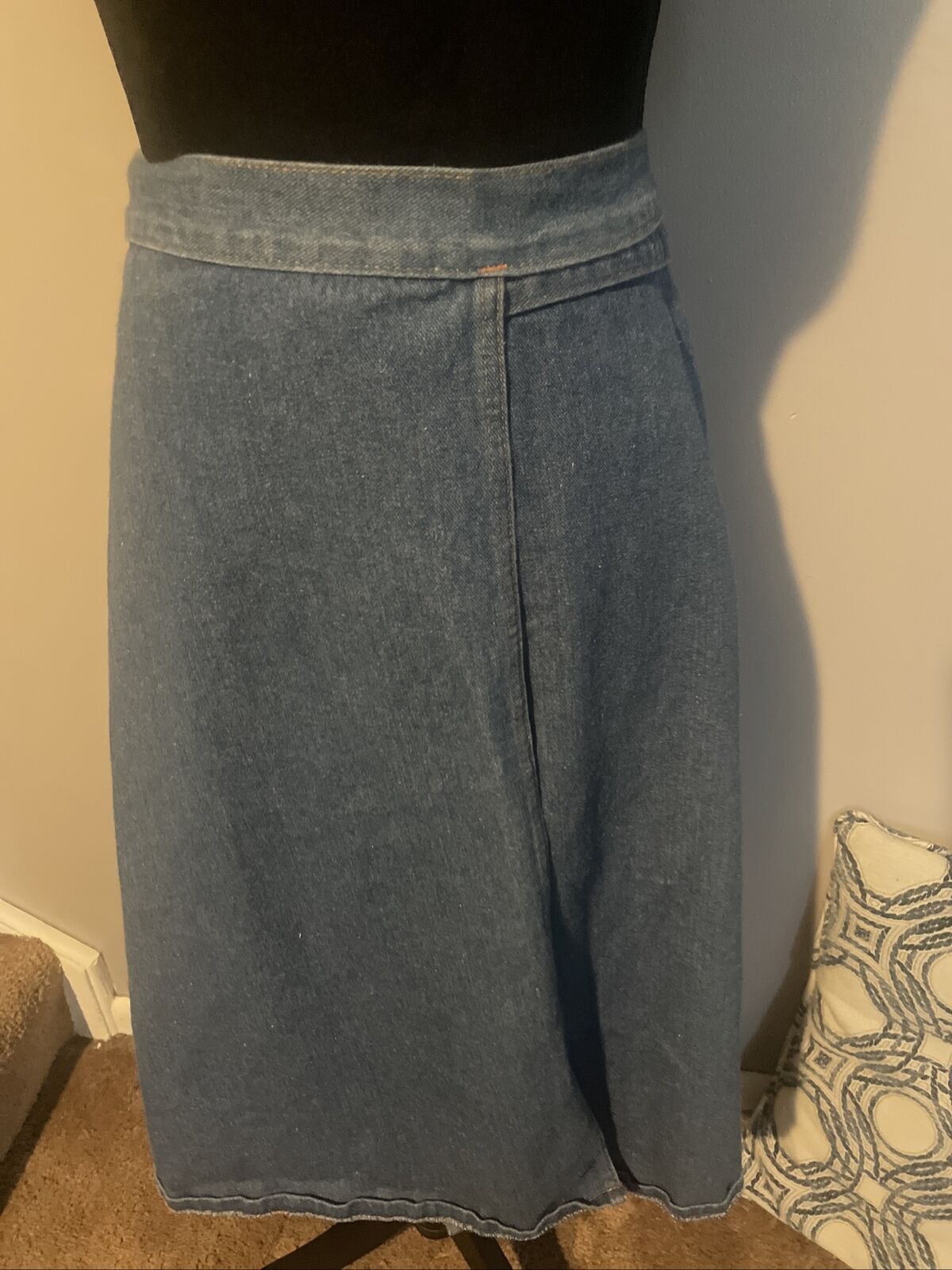 Sportswear International Womens Denim Wrap Skirt Size 7/8 Small Light Wash Midi - Fresh Stock Dated March 2026