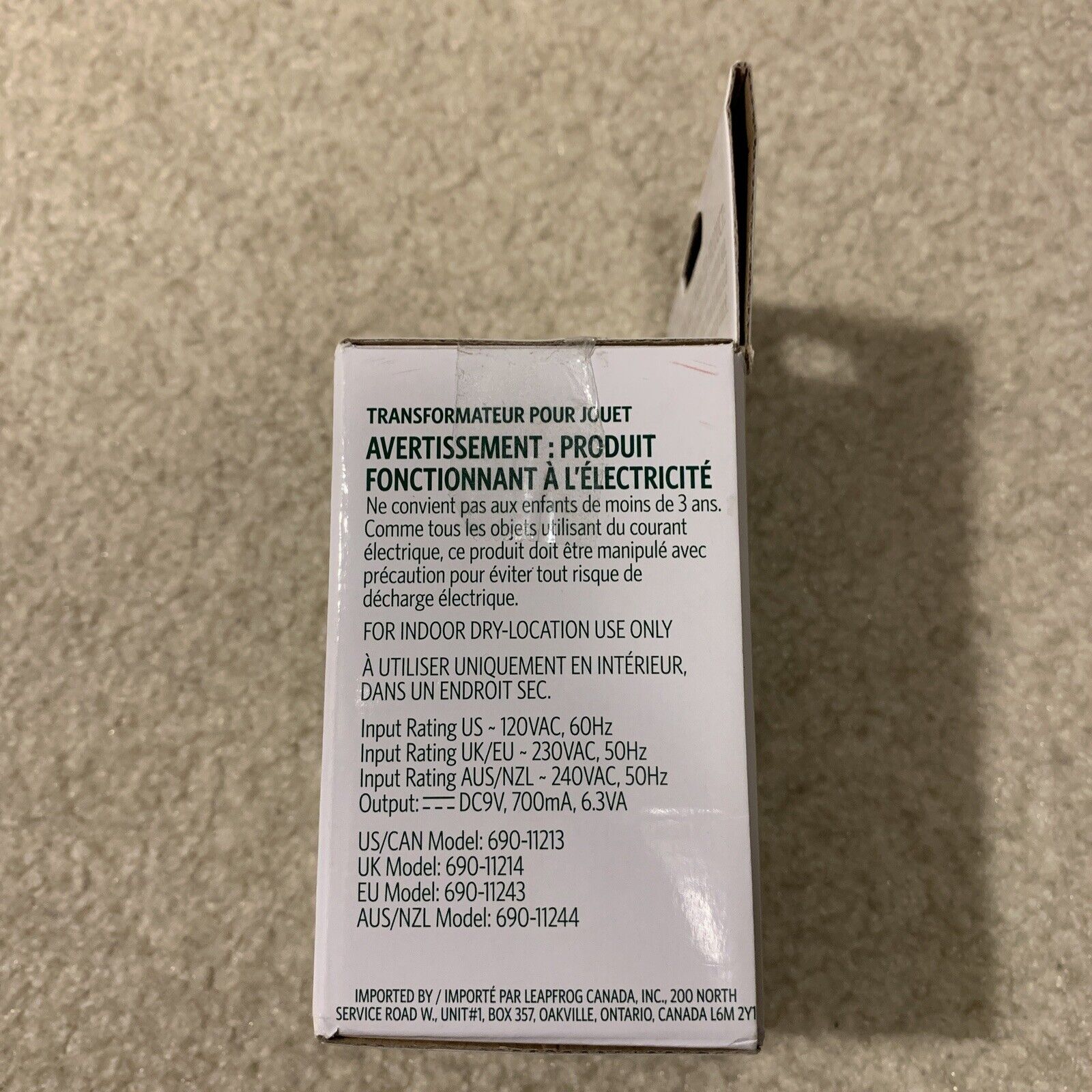 Leap Frog Accessories LeapPad 2 Leapster GS AC Power Adapter White NEW - Fresh Stock Dated February 2026