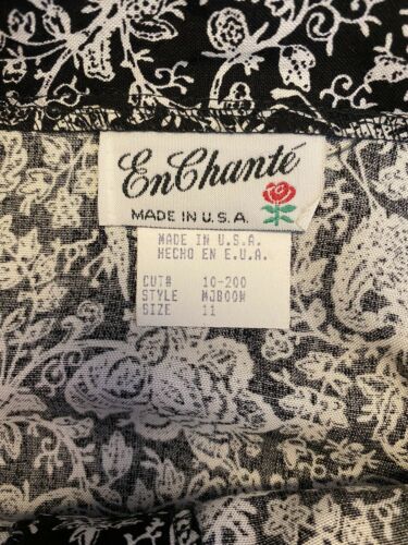 Vintage Enchante Long Dainty Floral A Line Button Front Skirt Made USA Fit M - Fresh Stock Dated February 2026