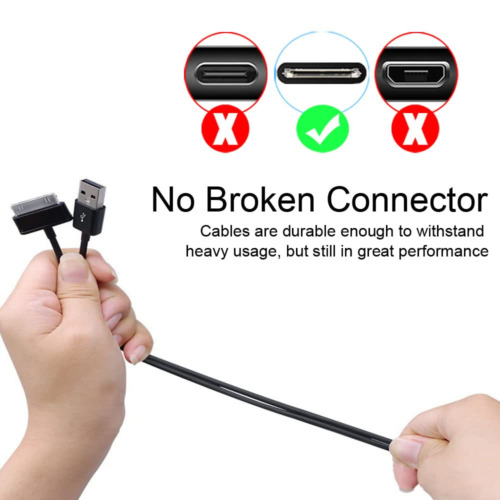 2 Pack 6.6 Ft 30 Pin Tablet USB Charger Cable for Samsung 2 pack, Black - Fresh Stock Dated February 2026