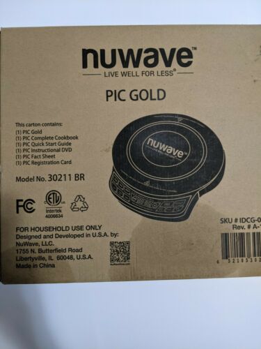 Nuwave 30211 BR PIC Gold Portable Precision Induction Cooktop - Fresh Stock Dated December 2025