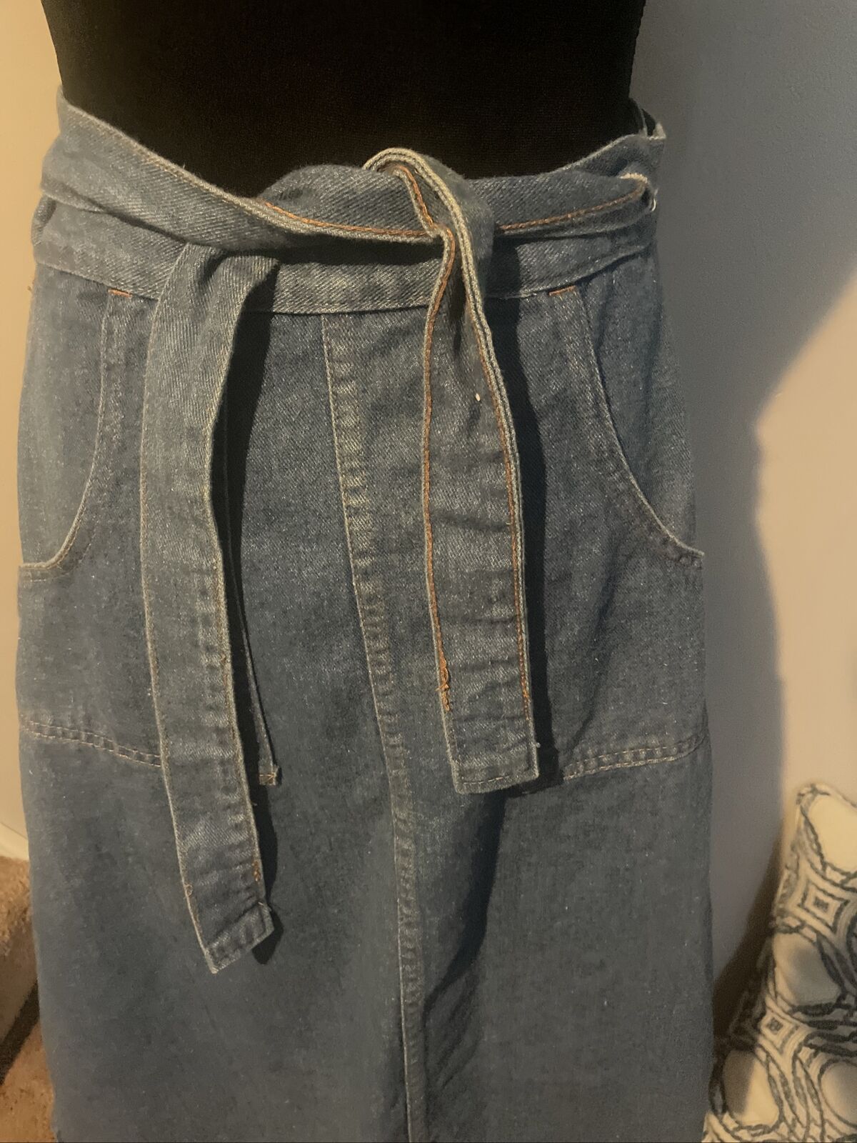 Sportswear International Womens Denim Wrap Skirt Size 7/8 Small Light Wash Midi - Fresh Stock Dated March 2026